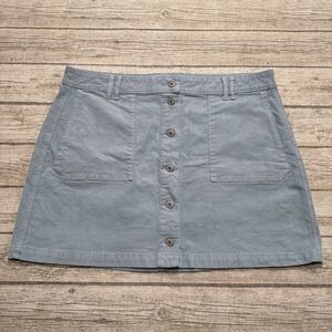 American Eagle Skirt Women's 18 Blue Super Stretch Corduroy A-Line Mini Summer